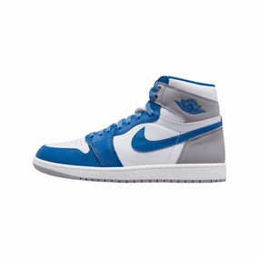 Air Jordan 1 Retro High OG True Blue White Cement Grey Air Jordan basketball shoes with classic look
