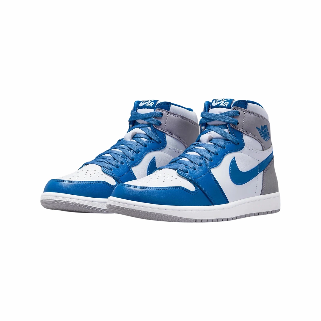 Air Jordan 1 Retro High OG True Blue White Cement Grey Basketball Shoes