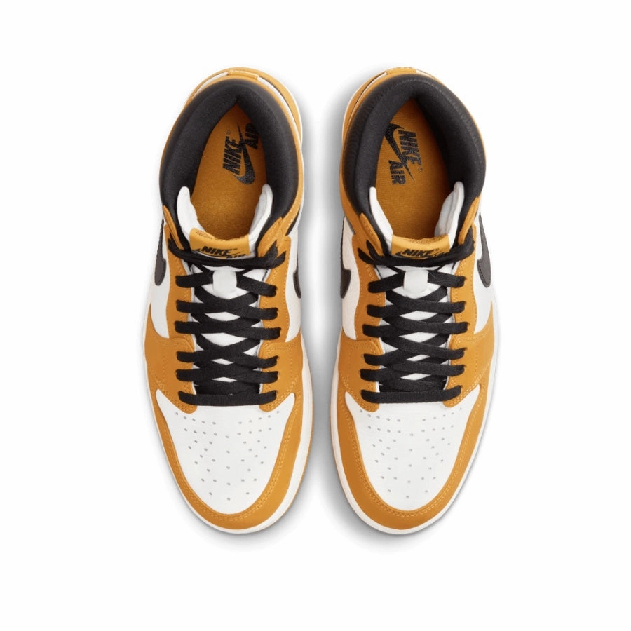 Air Jordan 1 Retro High OG Yellow Ochre Black Sail Basketball Shoes