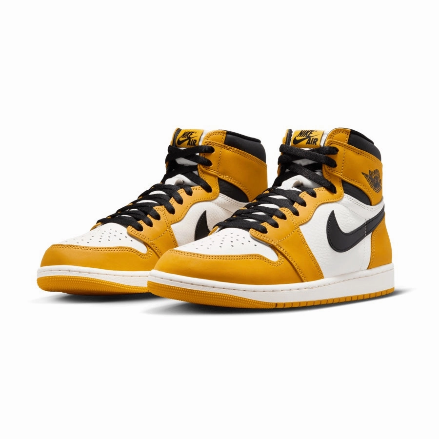 Air Jordan 1 Retro High OG Yellow Ochre Black Sail Basketball Shoes