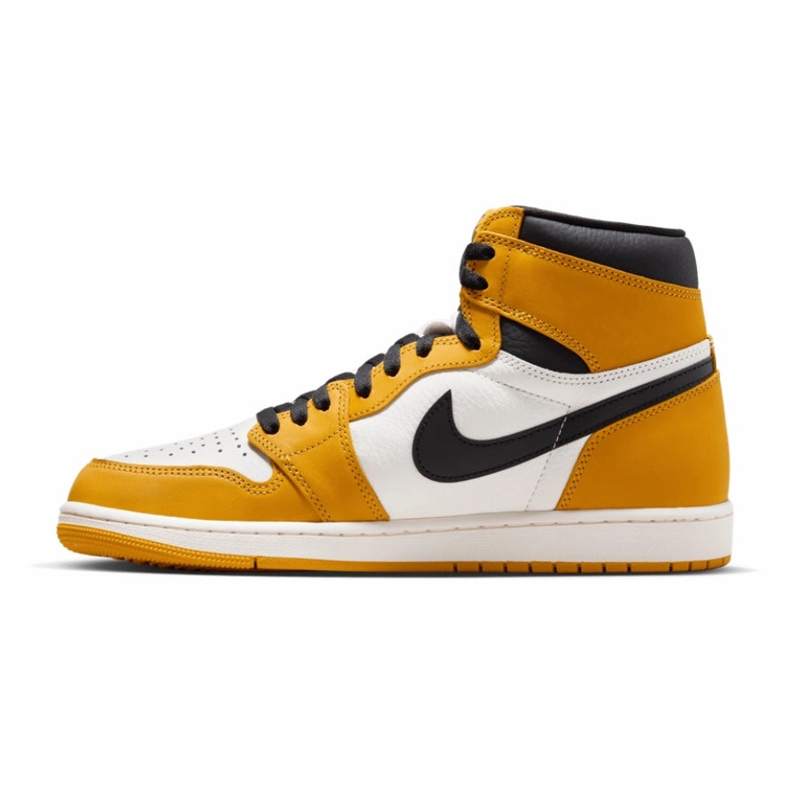 Air Jordan 1 Retro High OG Yellow Ochre Black Sail Basketball Shoes
