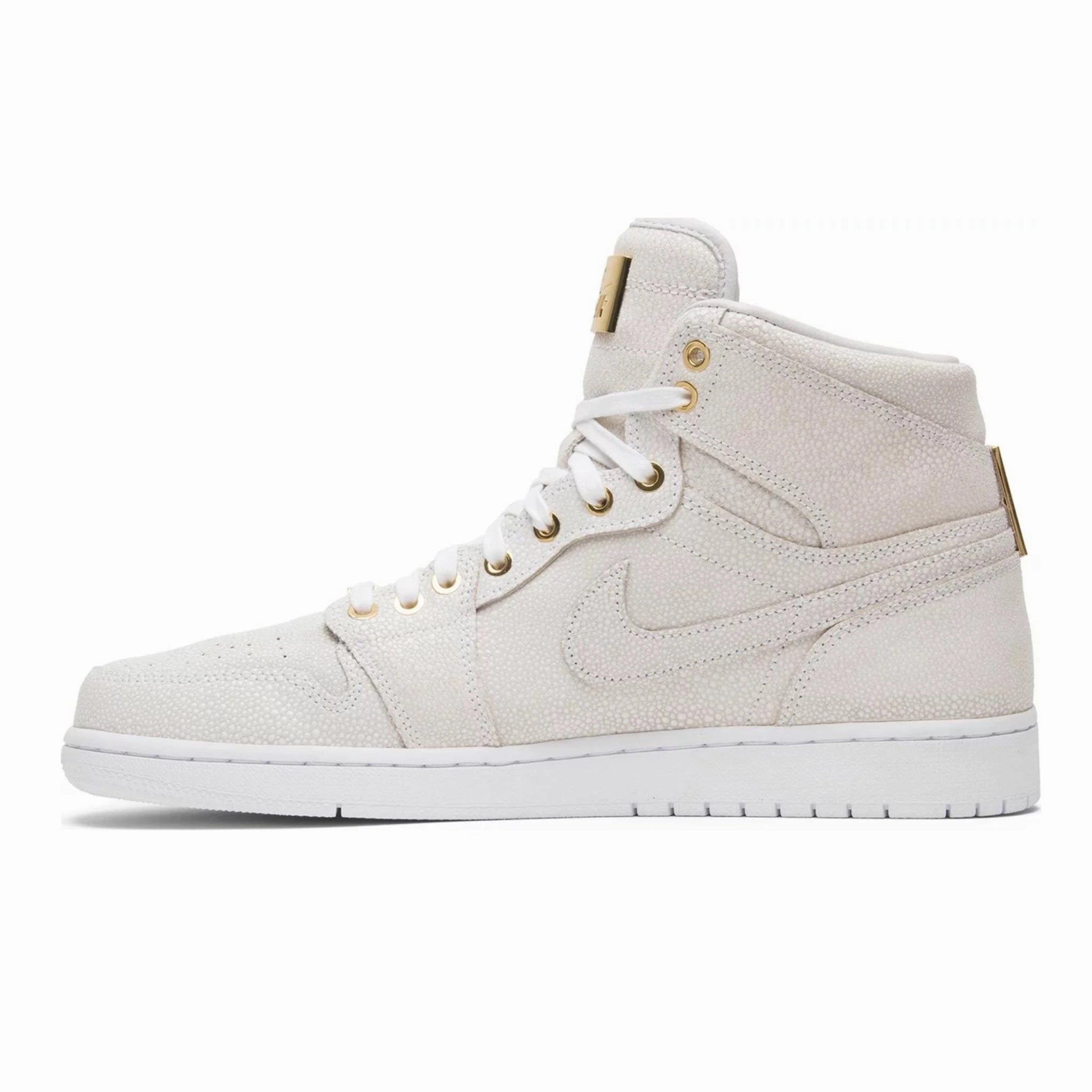 Air Jordan 1 Retro High Pinnacle White Metallic Gold Basketball Shoes