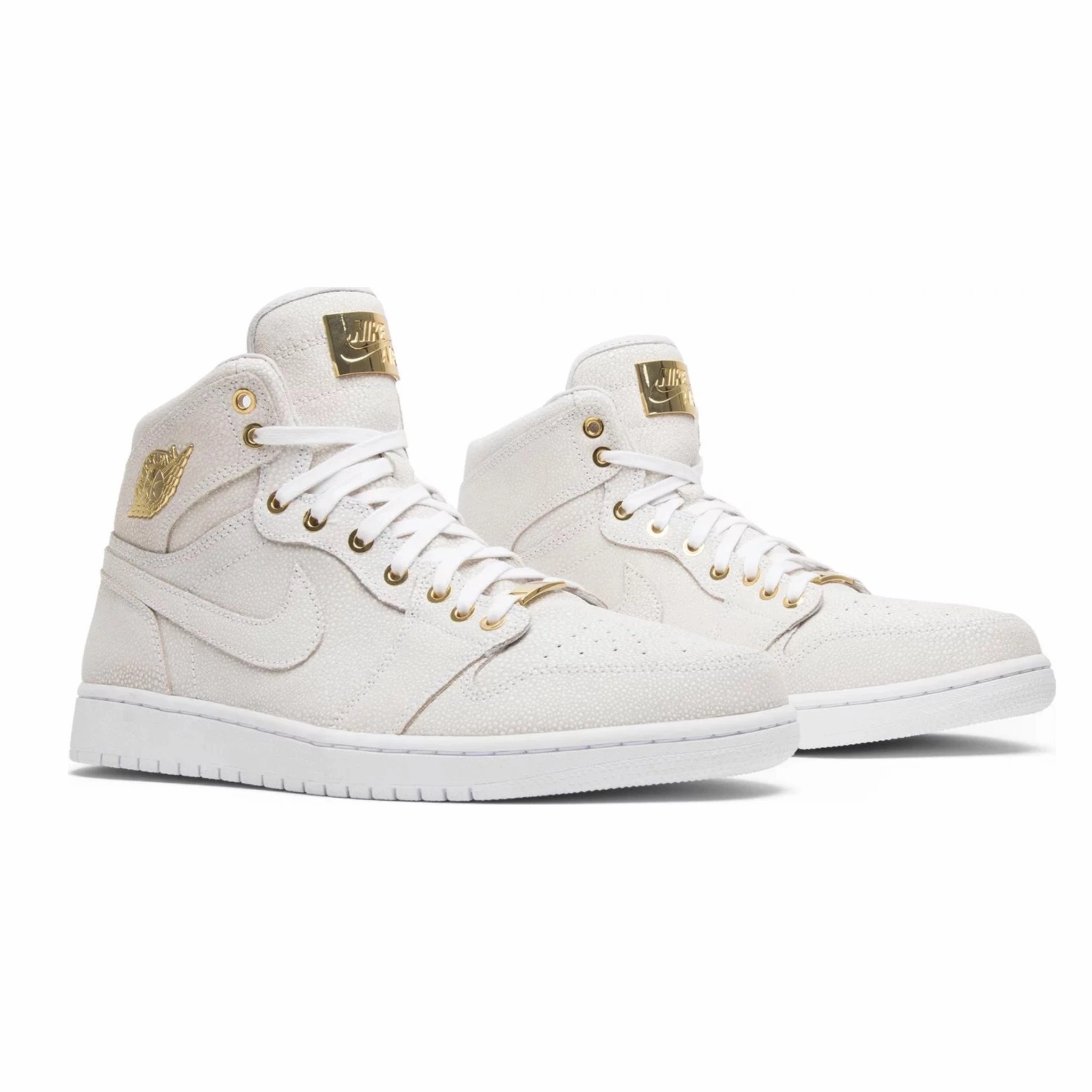 Air Jordan 1 Retro High Pinnacle White Metallic Gold Basketball Shoes