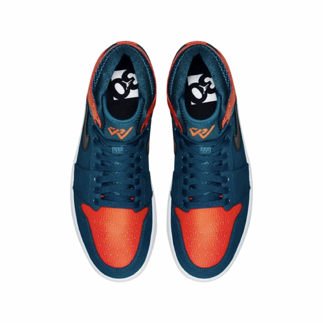 Air Jordan 1 Retro High Russell Westbrook PE Dark Teal Black Infrared 23 White 332550-312 Basketball Shoes