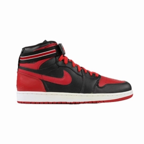 Air Jordan 1 Retro High Strap Bred Black Varsity Red White Air Jordan basketball shoes with classic look