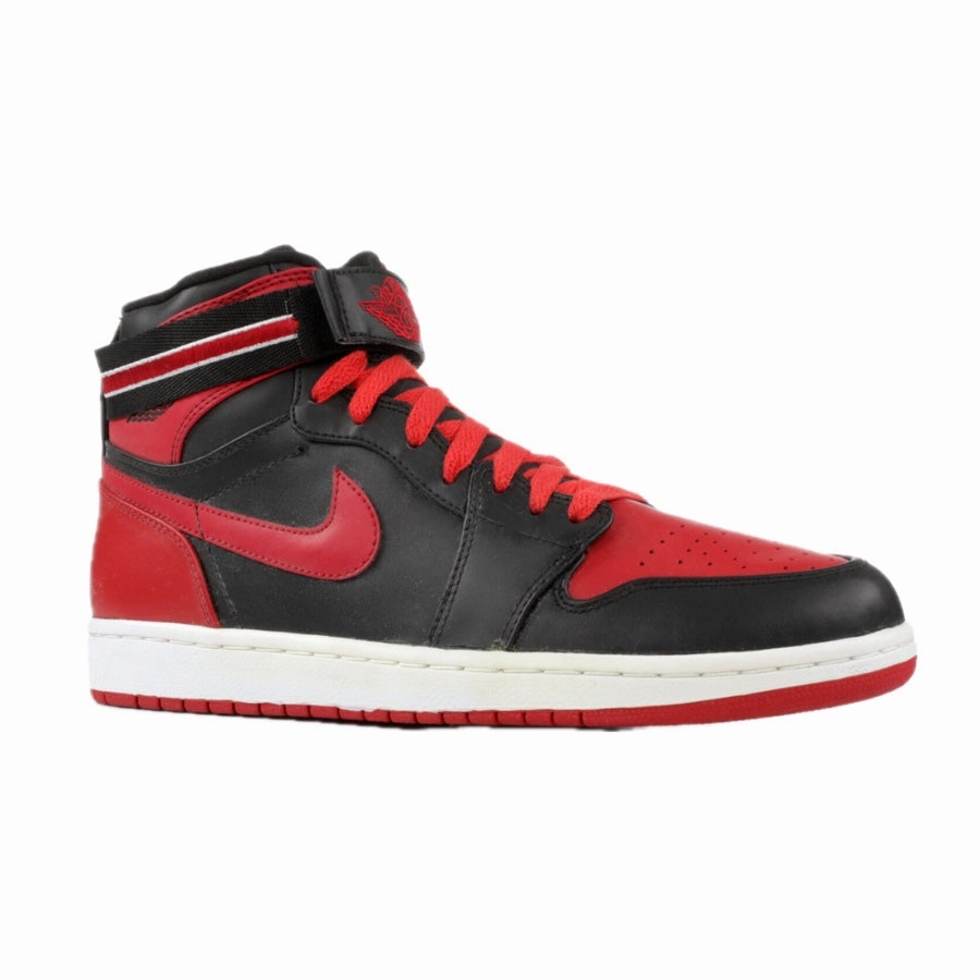 Air Jordan 1 Retro High Strap Bred Black Varsity Red White Basketball Shoes