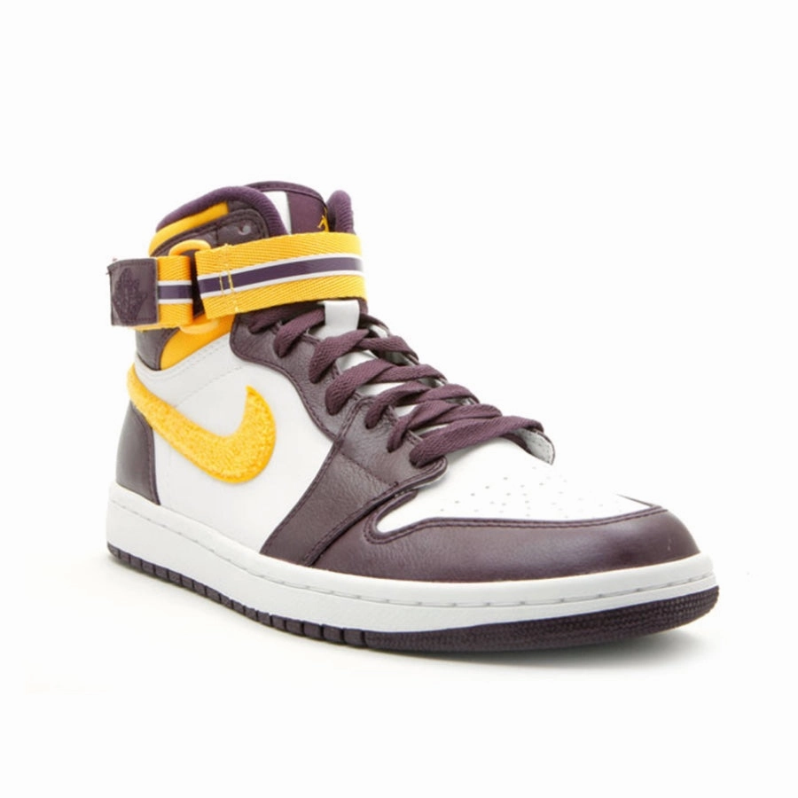 Air Jordan 1 Retro High Strap Grand Purple Varsity Maize Basketball Shoes
