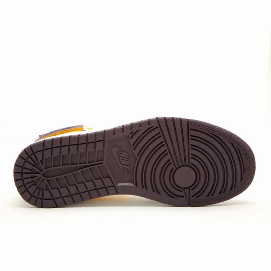 Air Jordan 1 Retro High Strap Grand Purple Varsity Maize Basketball Shoes