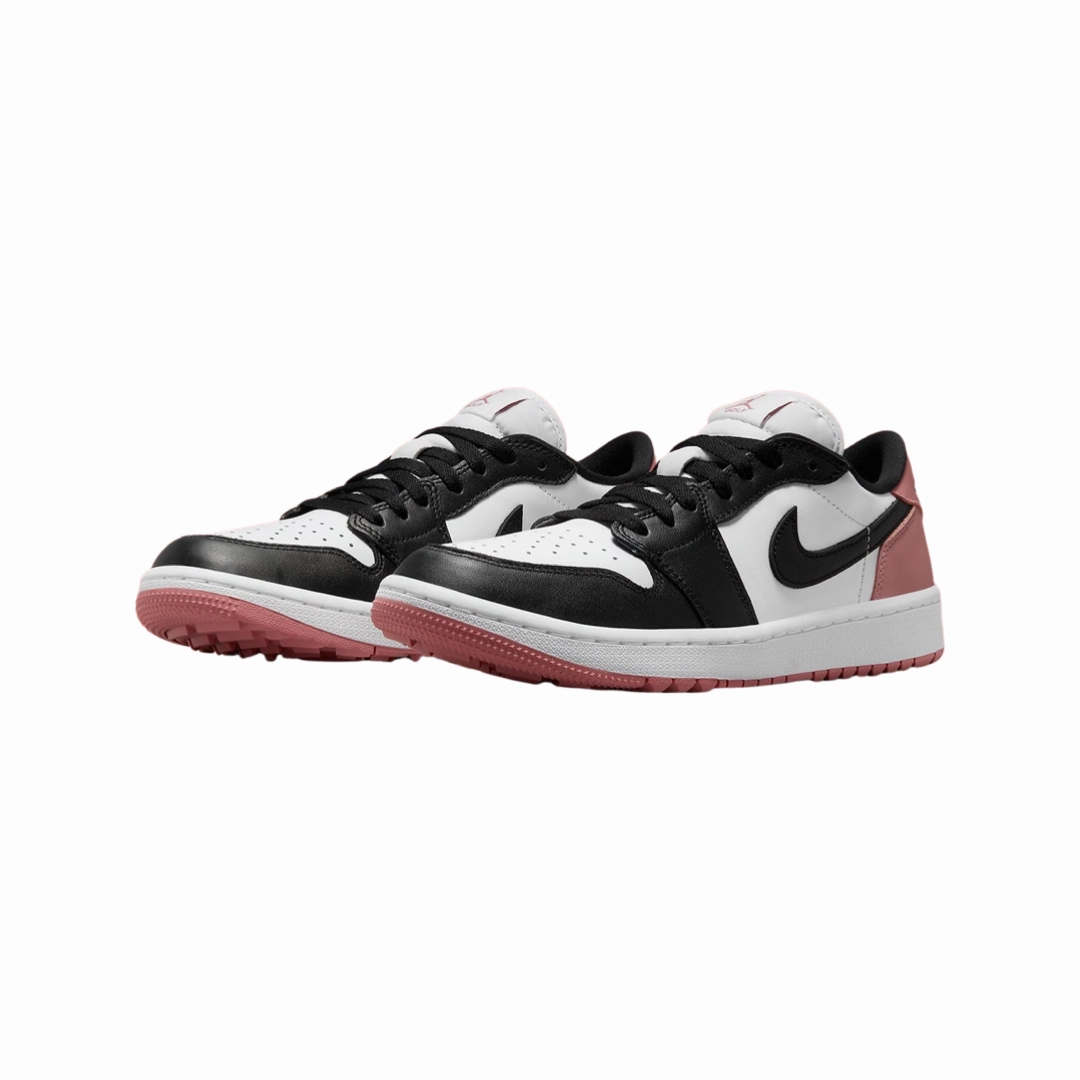 Air Jordan 1 Retro Low Golf Rust Pink White Black Rust Pink Basketball Shoes