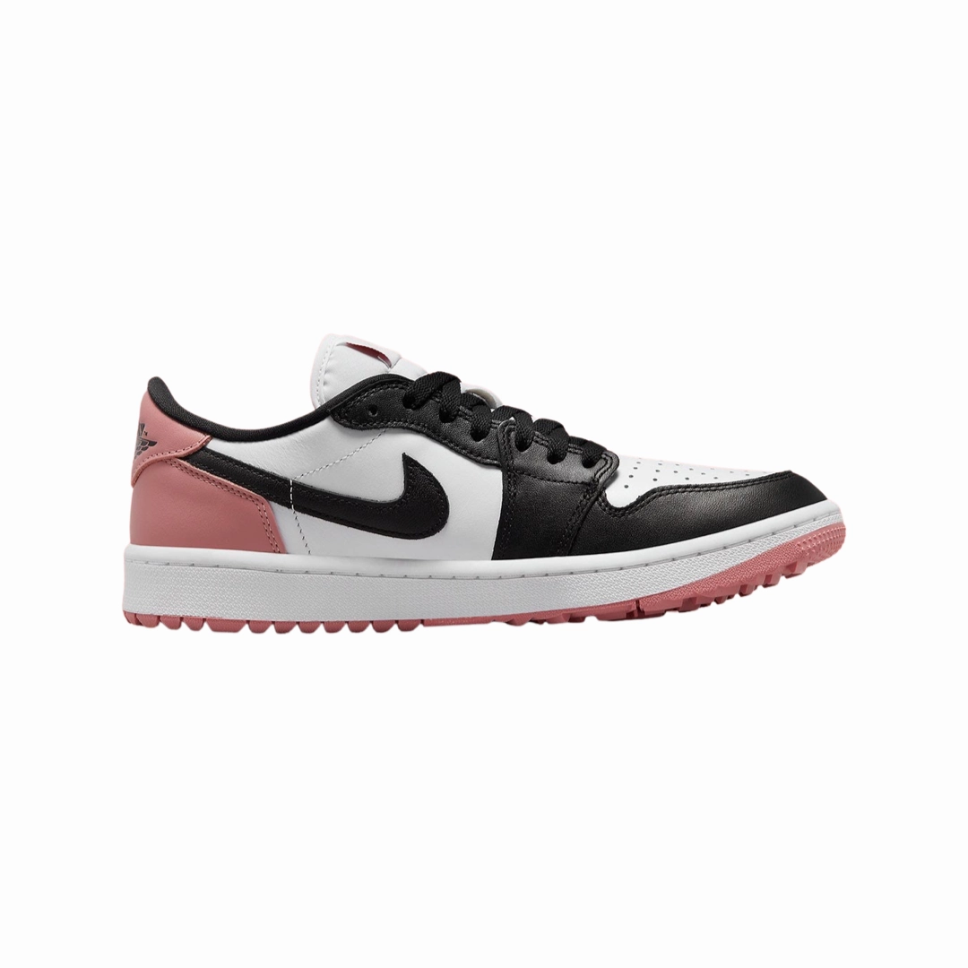 Air Jordan 1 Retro Low Golf Rust Pink White Black Rust Pink Basketball Shoes