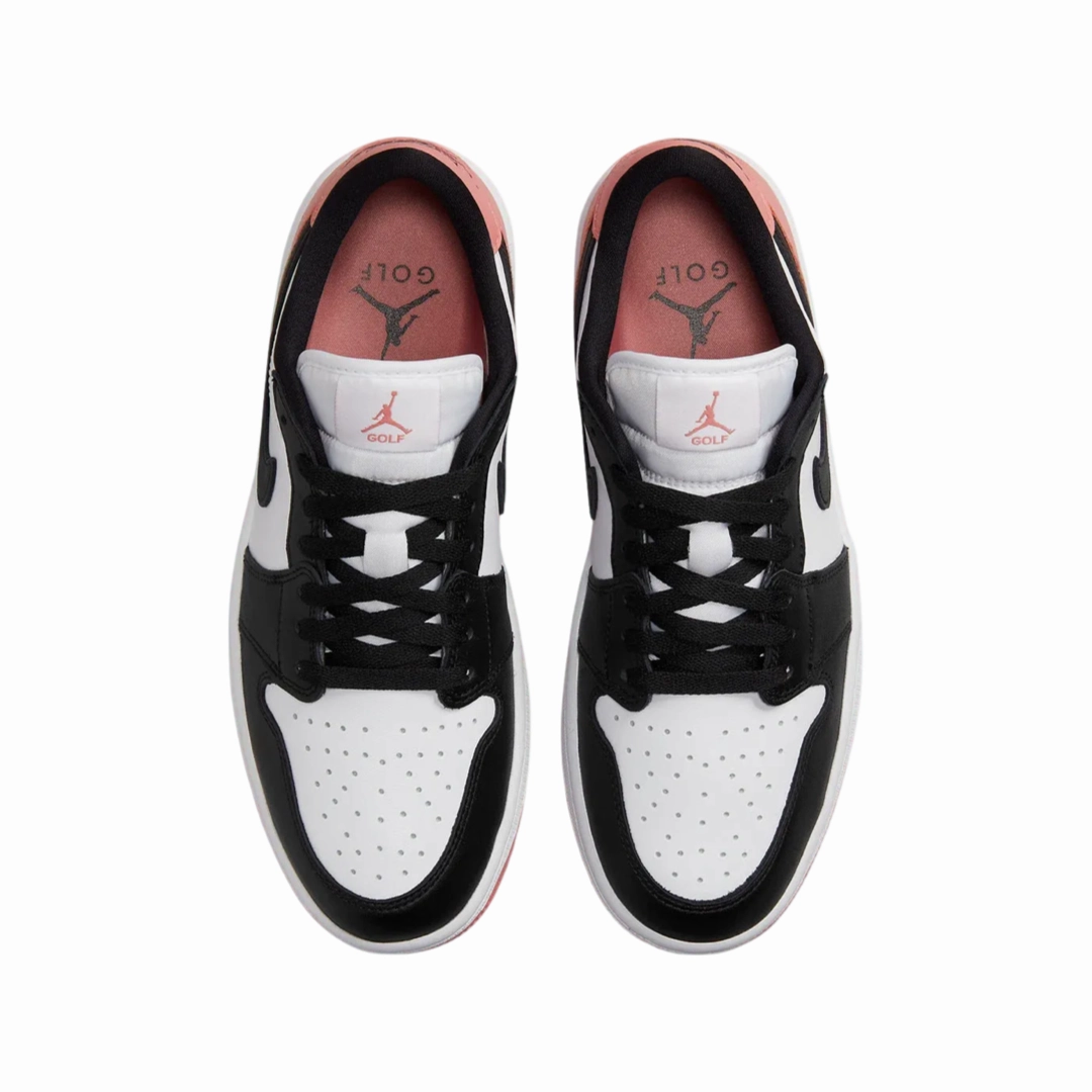 Air Jordan 1 Retro Low Golf Rust Pink White Black Rust Pink Basketball Shoes