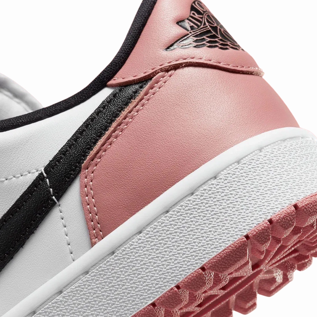 Air Jordan 1 Retro Low Golf Rust Pink White Black Rust Pink Basketball Shoes