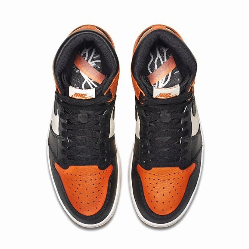 Air Jordan 1 Retro Shattered Backboard Black Starfish Sail Retro Sneakers