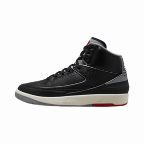 Air Jordan 2 Retro Black Cement Grey Fire Red Air Jordan basketball shoes with classic look