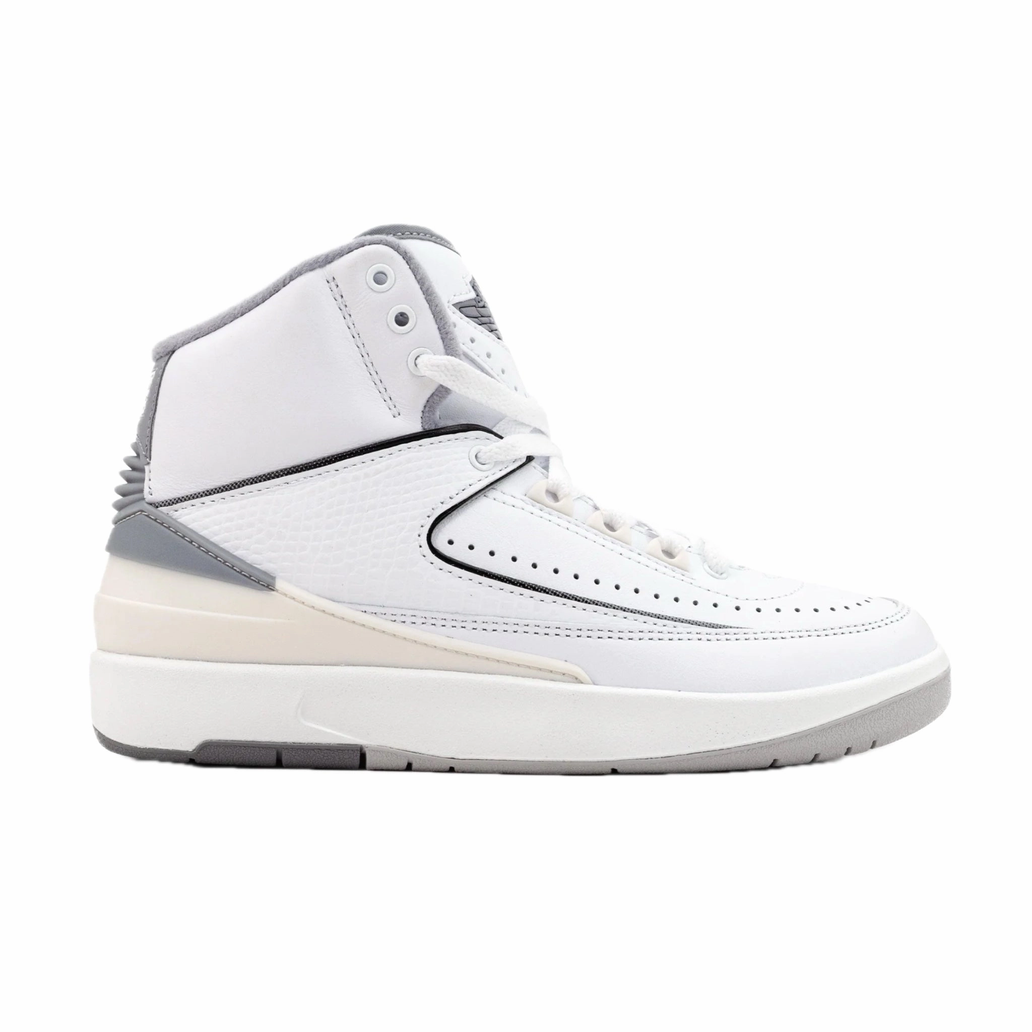 Air Jordan 2 Retro (GS) Cement Grey White Cement Grey Sail Black Basketball Shoes