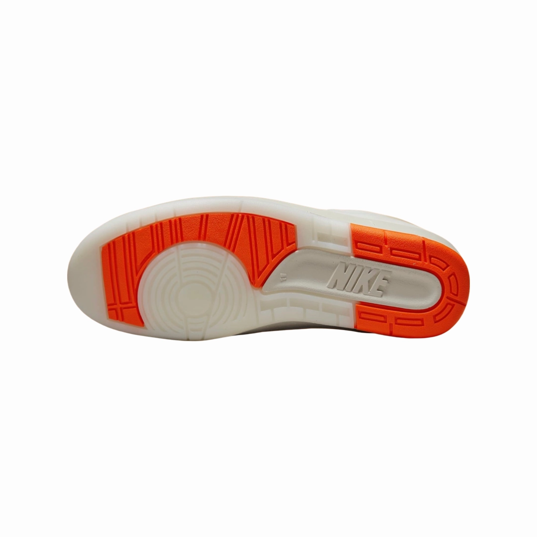 Air Jordan 2 Retro Low Shelflife White Sail Light Bone Bright Mandarin Basketball Shoes