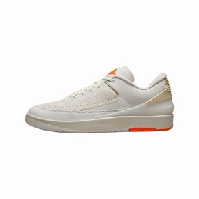Air Jordan 2 Retro Low Shelflife White Sail Light Bone Bright Mandarin Air Jordan basketball shoes with classic look