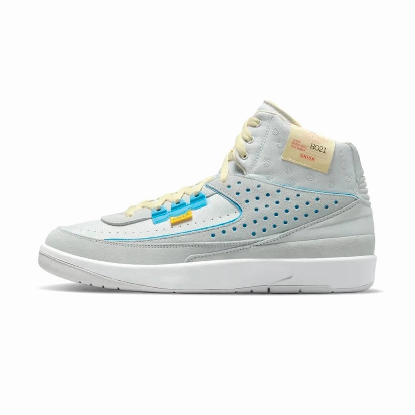 Air Jordan 2 Retro x Union SP Grey Fog Grey Blue Air Jordan basketball shoes with classic look