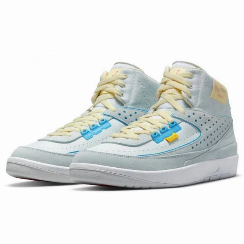 Air Jordan 2 Retro x Union SP Grey Fog Grey Blue Basketball Shoes