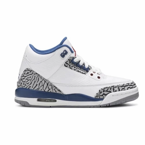 Air Jordan 3 GS Retro True Blue White Varsity Red Air Jordan basketball shoes with classic look