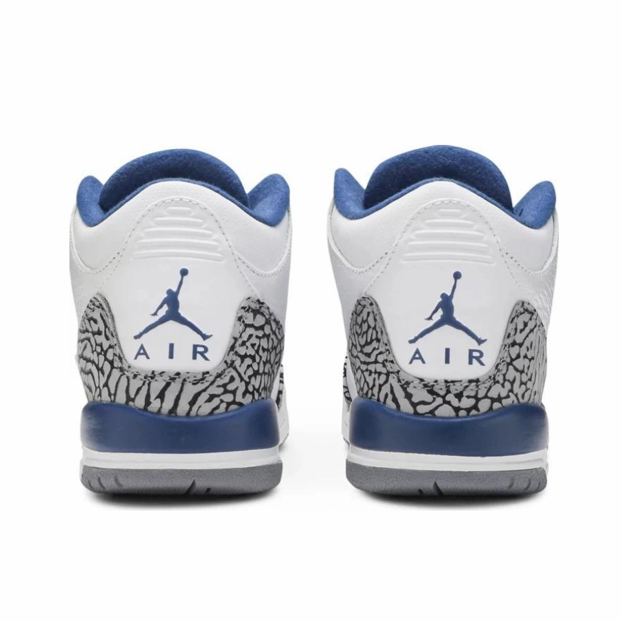 Air Jordan 3 GS Retro True Blue White Varsity Red Basketball Shoes