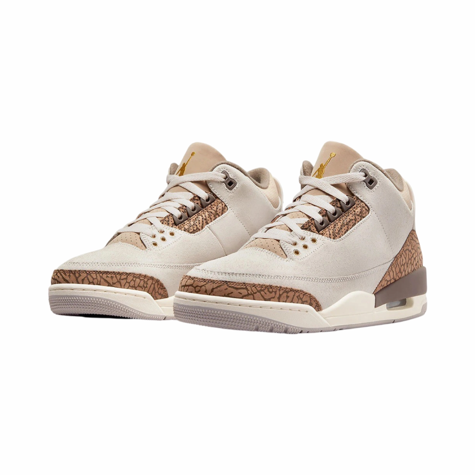 Air Jordan 3 Light Orewood Brown Metallic Gold Basketball Shoes