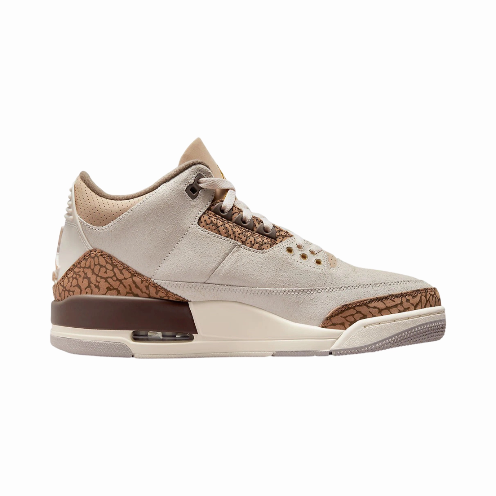 Air Jordan 3 Light Orewood Brown Metallic Gold Basketball Shoes