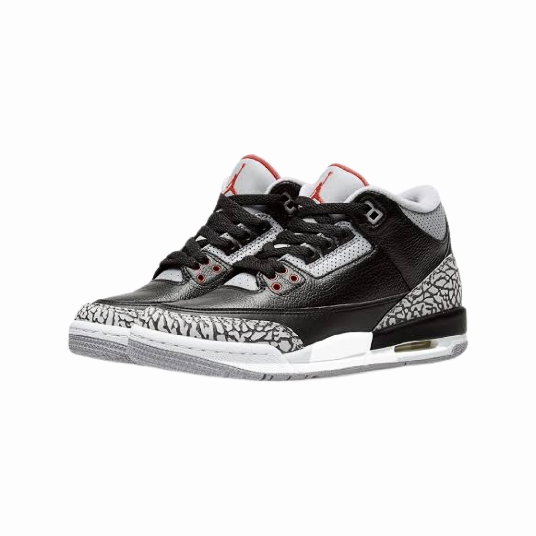 Air Jordan 3 Retro 2018 GS Black Fire Red Cement Grey White Air Jordan basketball shoes with classic look