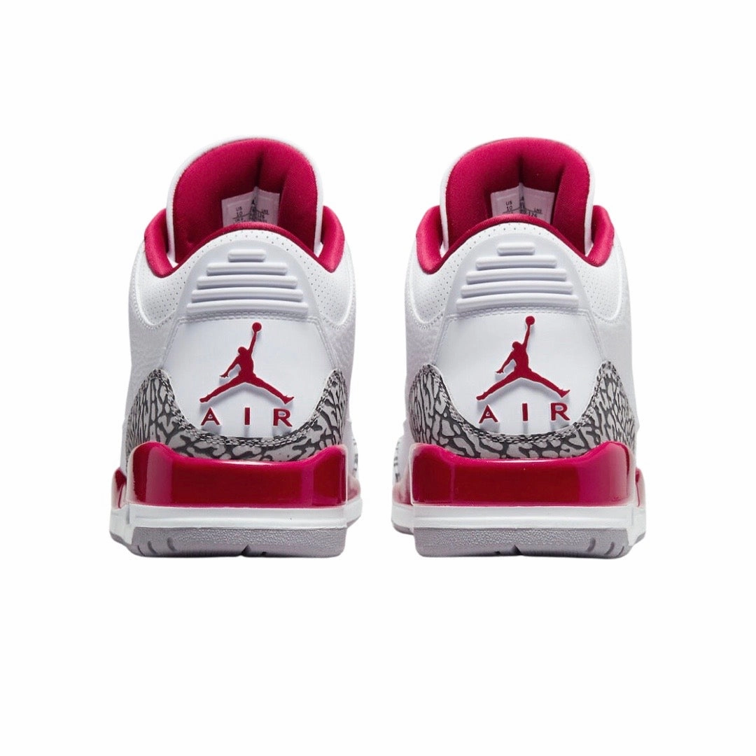 Air Jordan 3 Retro Cardinal White Light Curry Cardinal Red Basketball Shoes