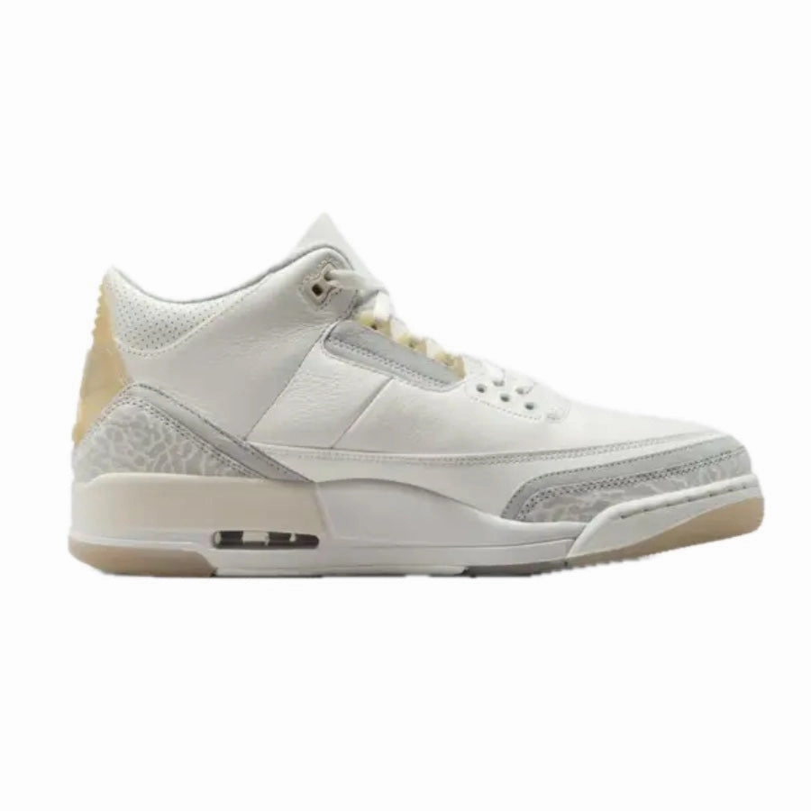 Air Jordan 3 Retro Craft Ivory Grey Mist Cream Basketball Shoes