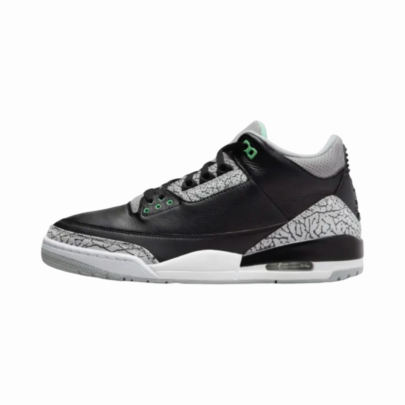 Air Jordan 3 Retro Green Glow Wolf Grey Air Jordan basketball shoes with classic look