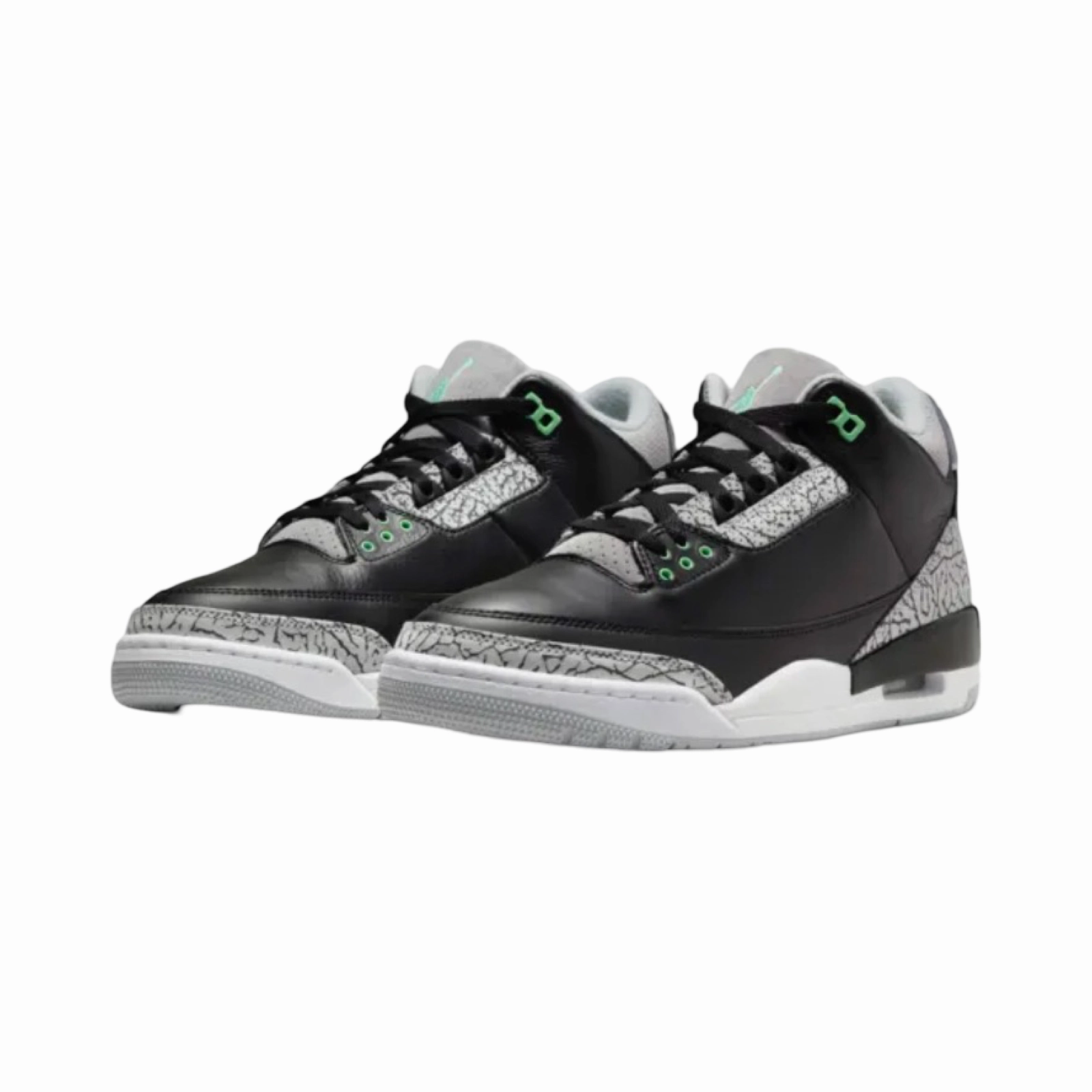 Air Jordan 3 Retro Green Glow Wolf Grey Basketball Shoes