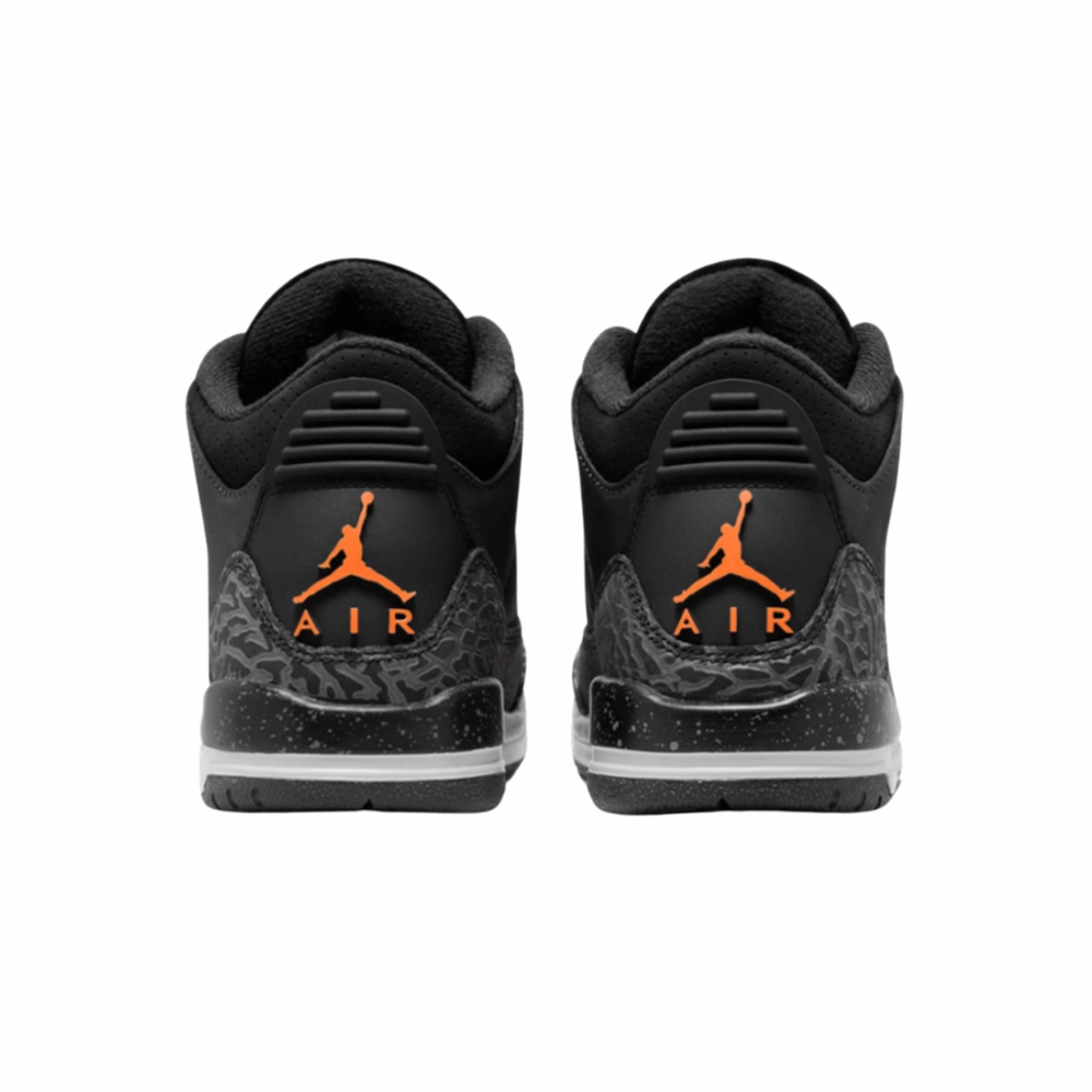 Air Jordan 3 Retro (GS) Fear Pack Night Stadium Total Orange Black Flat Pewter Neutral Grey (2023) Basketball Shoes