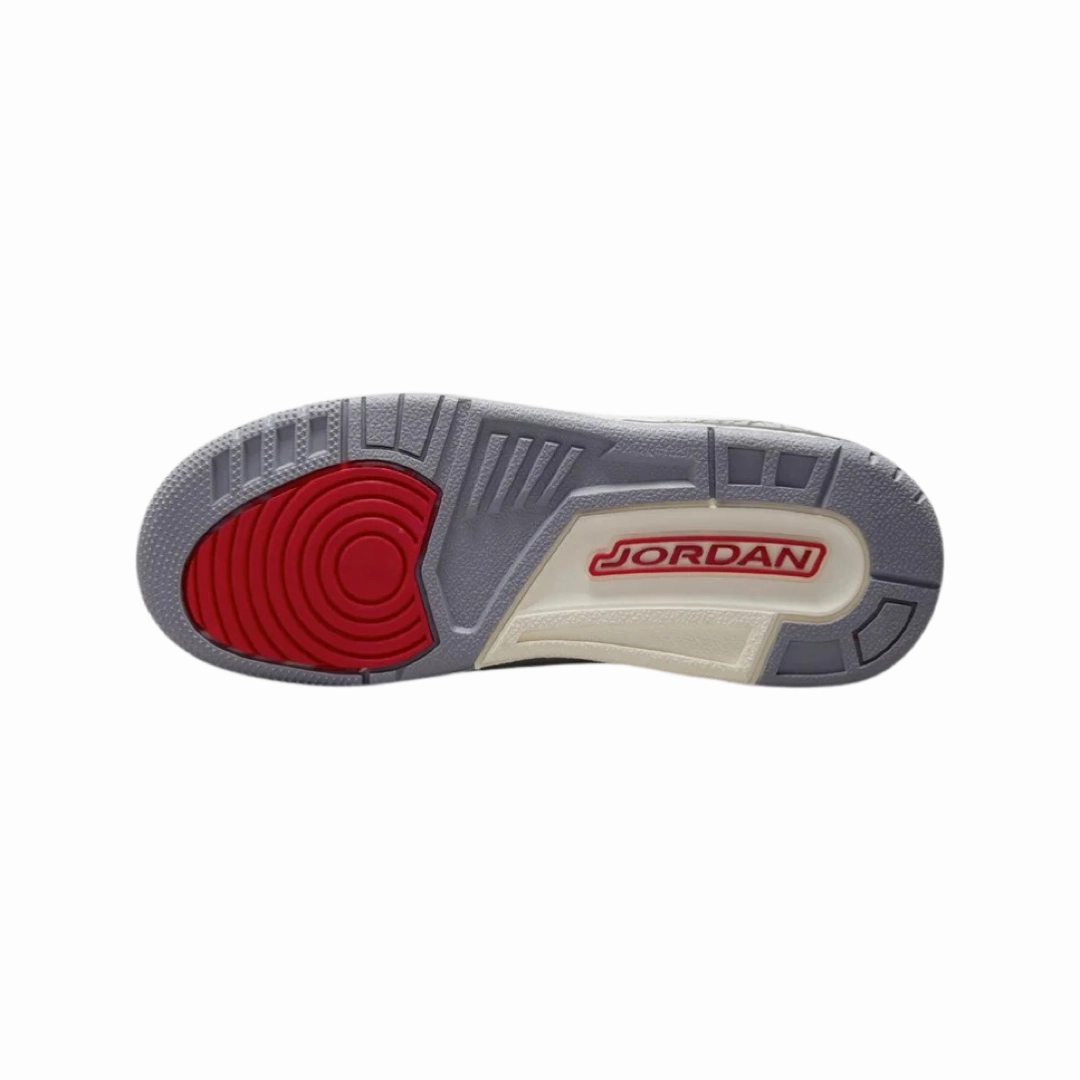 Air Jordan 3 Retro GS White Cement Reimagined White Cement Summit White Fire Red Black Basketball Shoes