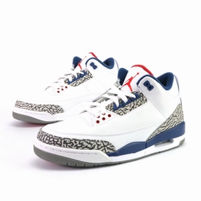 Air Jordan 3 Retro OG "True Blue" White Fire Red True Blue Air Jordan retro sneakers for street style