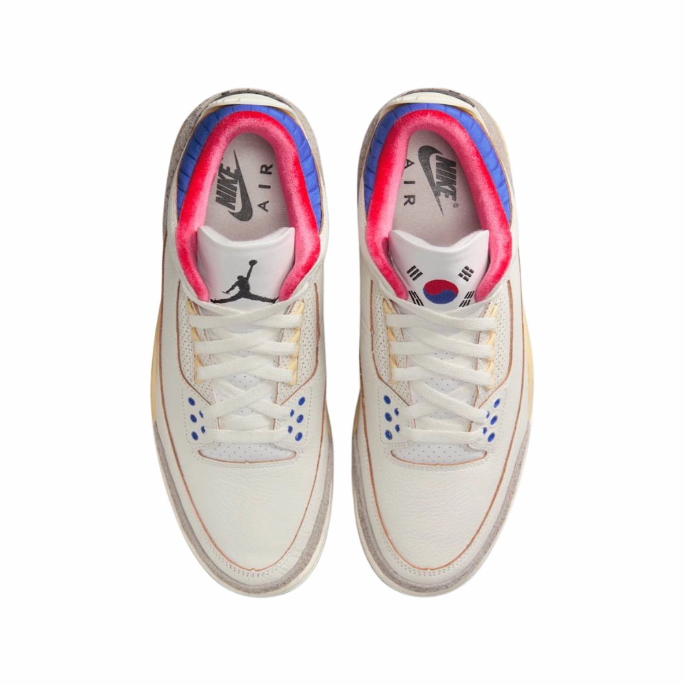 Air Jordan 3 Retro OG SP Seoul 2.0 White Black Sport Royal Basketball Shoes