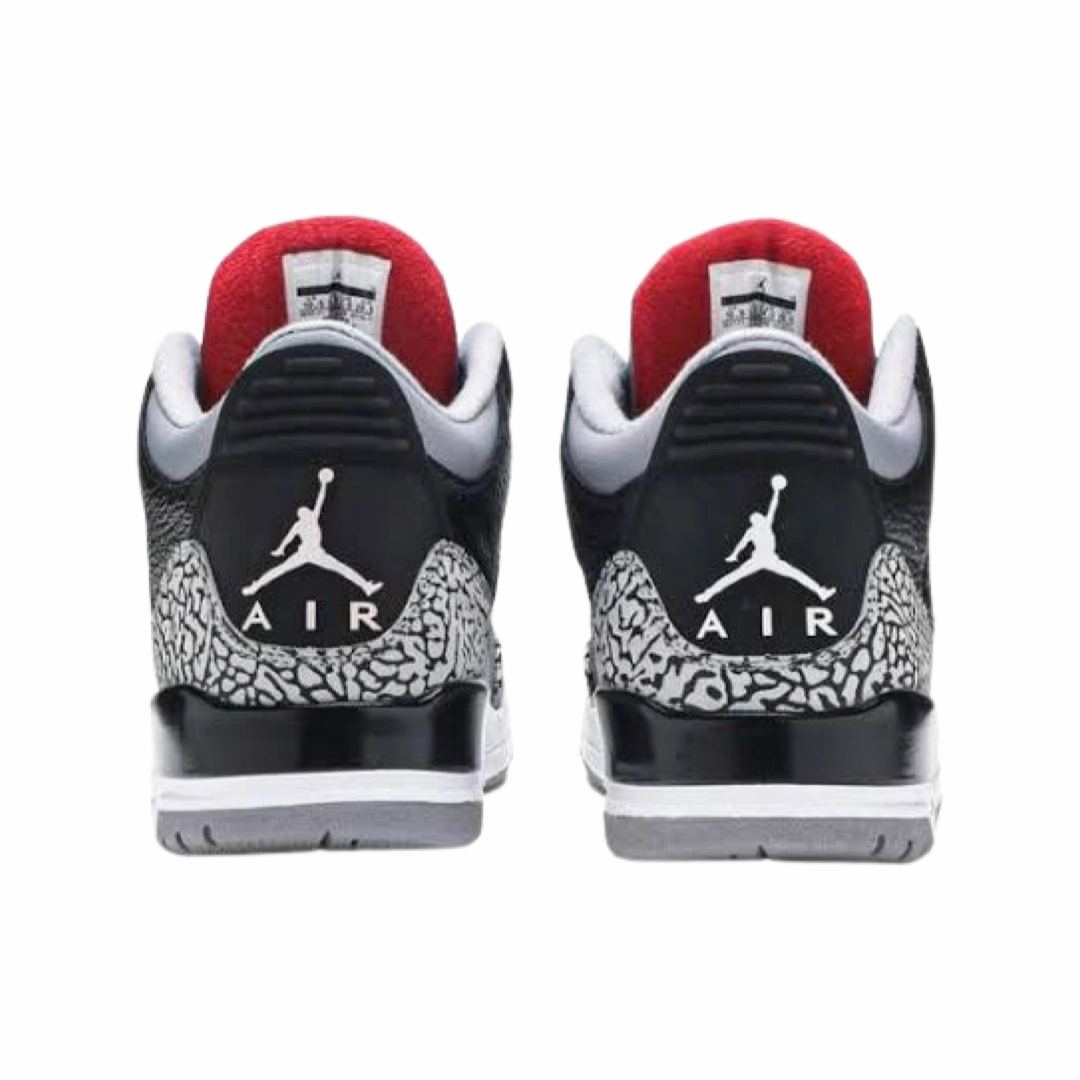 Air Jordan 3 Retro "Black Cement" 2011 Black Varsity Red Cement Grey Retro Sneakers