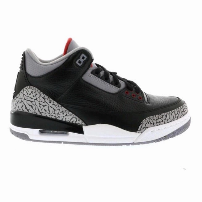 Air Jordan 3 Retro "Black Cement" 2011 Black Varsity Red Cement Grey Retro Sneakers