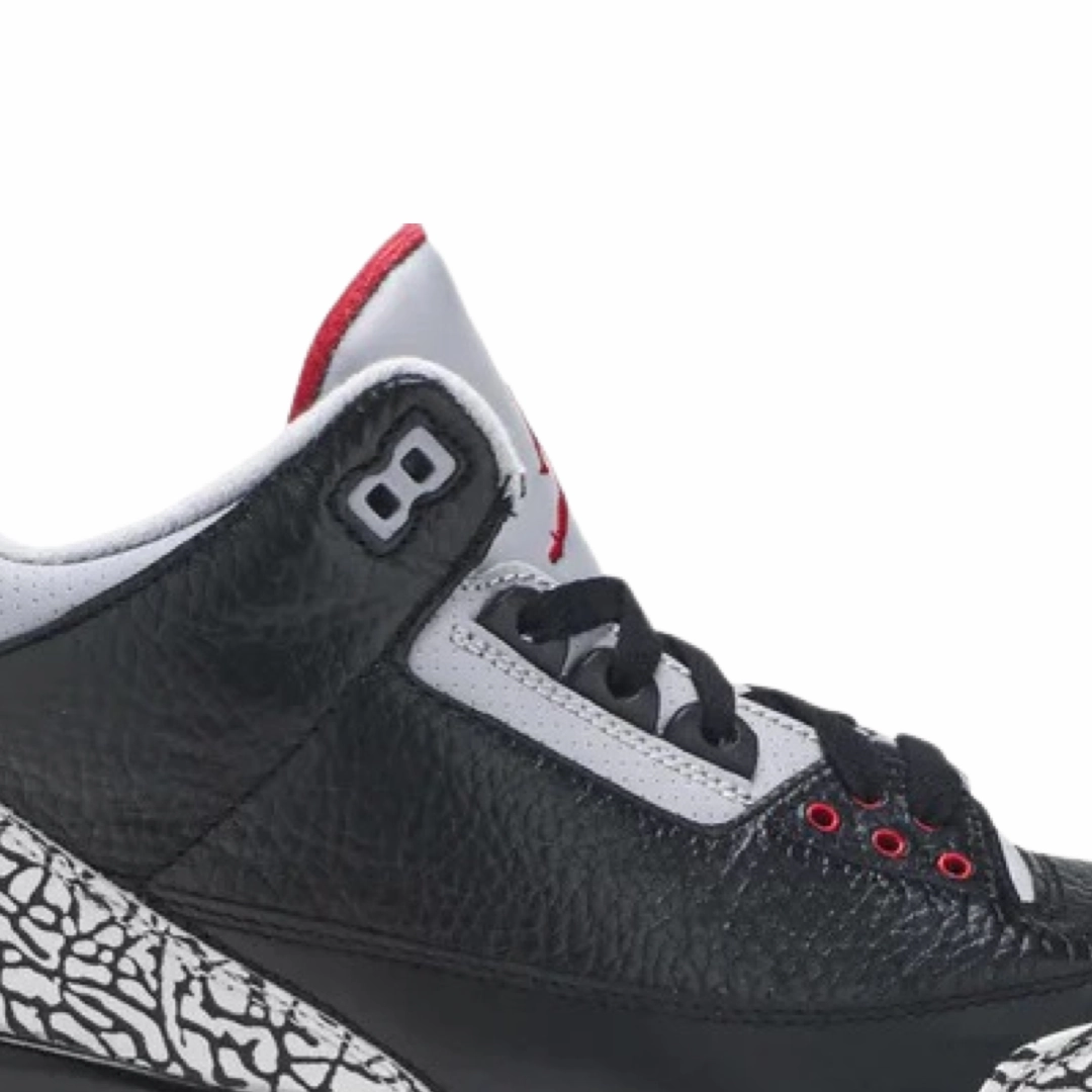 Air Jordan 3 Retro "Black Cement" 2011 Black Varsity Red Cement Grey Retro Sneakers
