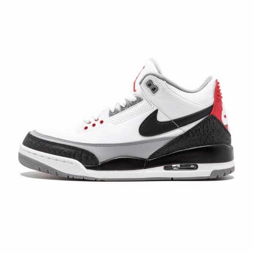 Air Jordan 3 Retro "Tinker" NRG White Black Fire Red Retro Sneakers