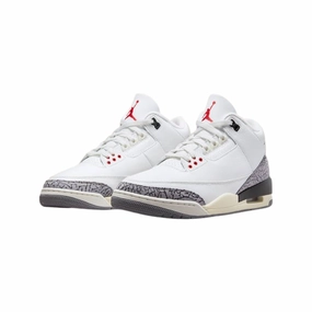 Air Jordan 3 Retro Reimagined White Cement Summit White Fire Red Black Air Jordan basketball shoes with classic look