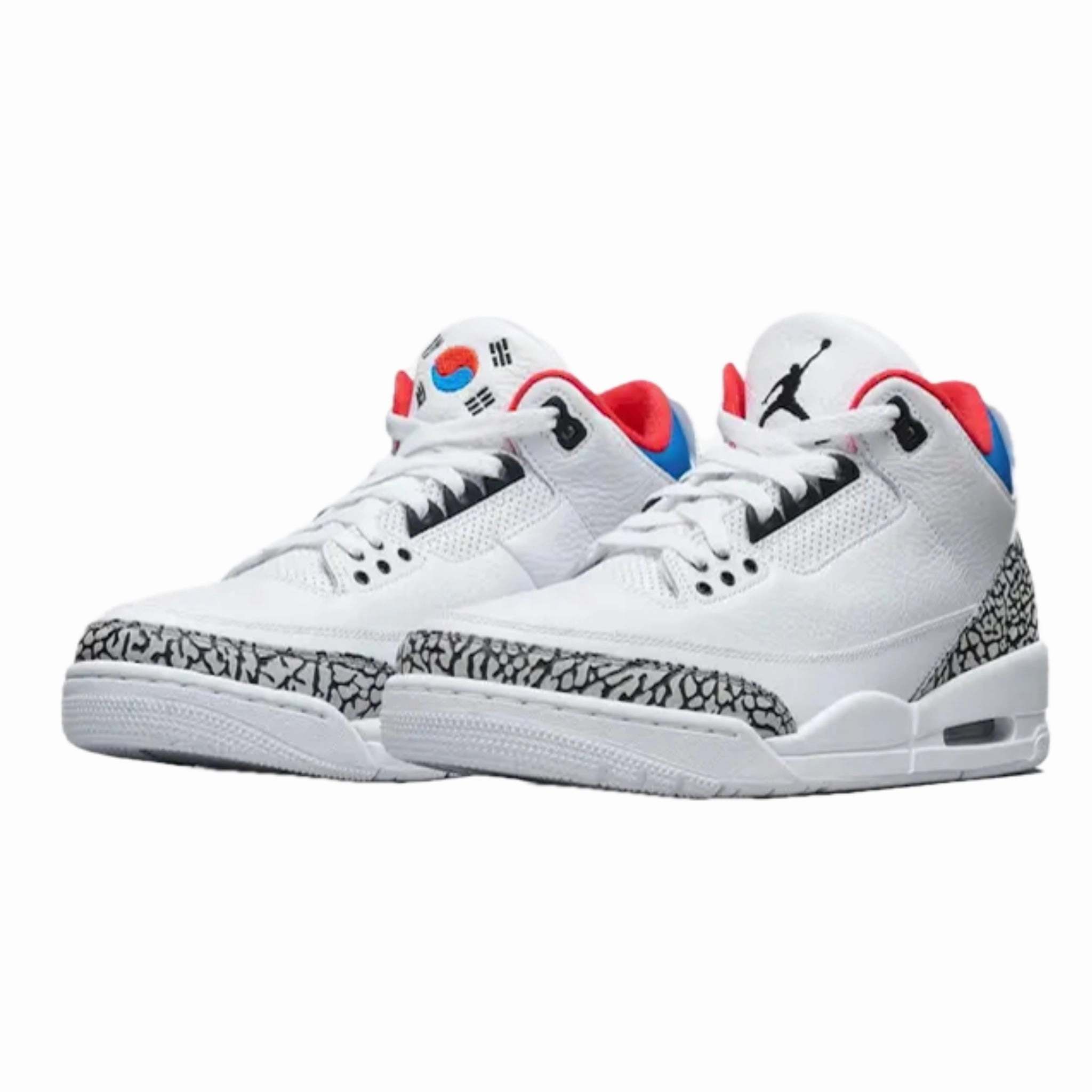Air Jordan 3 Retro Seoul White Soar Atom Red Basketball Shoes