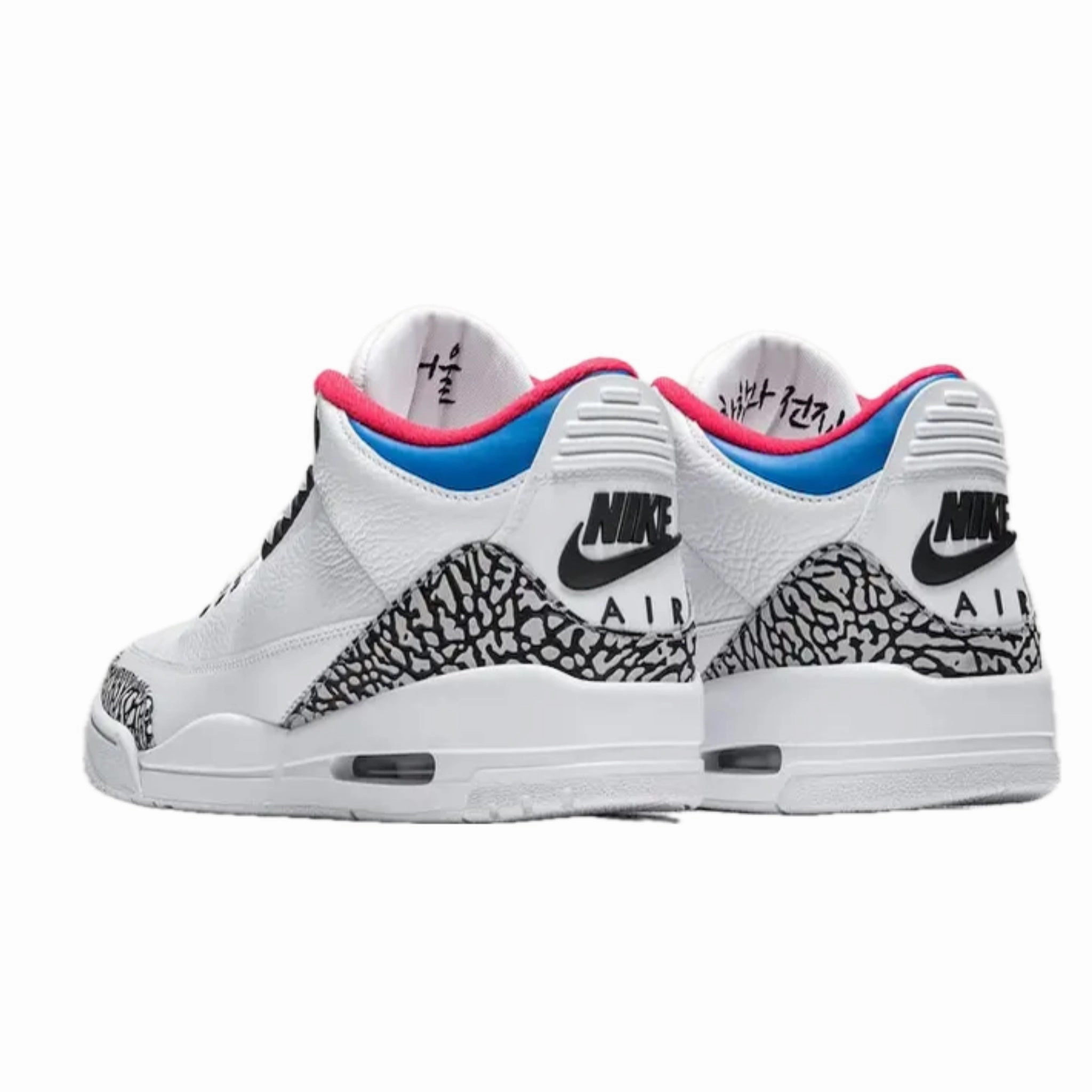 Air Jordan 3 Retro Seoul White Soar Atom Red Basketball Shoes