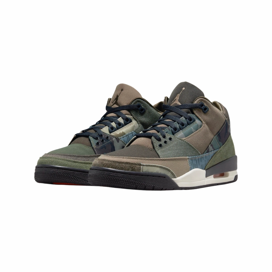 Air Jordan 3 Retro Special Edition Patchwork Camo Dark Hazel Multi Colour DO1830-200 Basketball Shoes