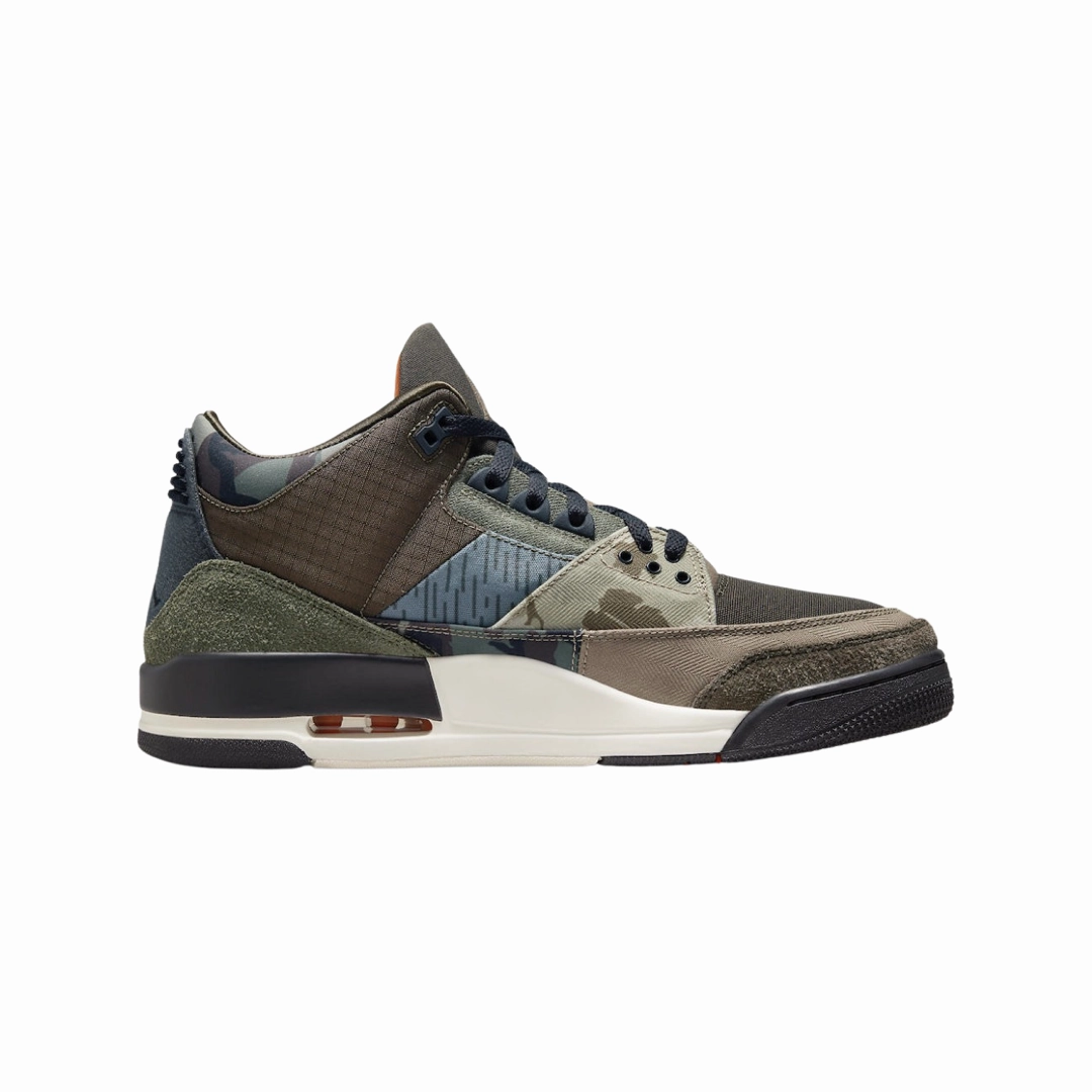 Air Jordan 3 Retro Special Edition Patchwork Camo Dark Hazel Multi Colour DO1830-200 Basketball Shoes