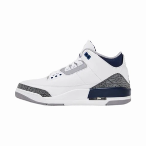 Air Jordan 3 Retro White Midnight Navy Air Jordan basketball shoes with classic look