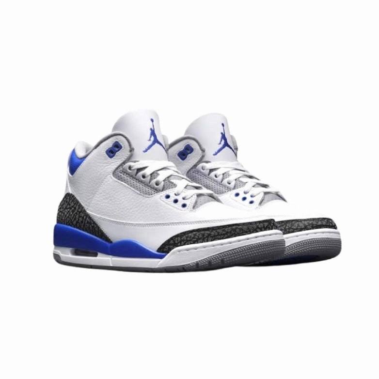 Air Jordan 3 Retro White Racer Blue Black Retro Sneakers