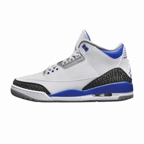 Air Jordan 3 Retro White Racer Blue Black Air Jordan retro sneakers for street style
