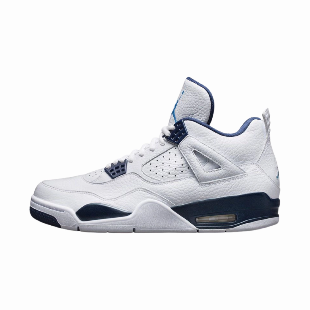 Air Jordan 4 Columbia White Legend Blue Midnight Navy Retro Sneakers