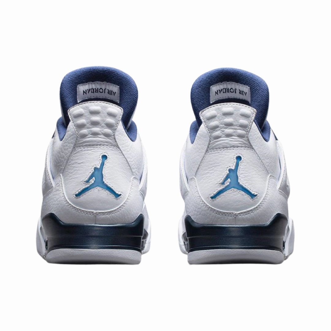 Air Jordan 4 Columbia White Legend Blue Midnight Navy Retro Sneakers